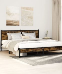 Giroletto Senza Materaso In Metallo Rovere Fumo 180x200 cm