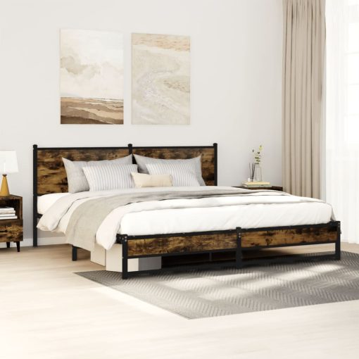 Giroletto Senza Materaso In Metallo Rovere Fumo 180x200 cm