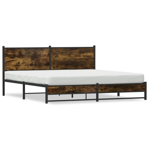 Giroletto Senza Materaso In Metallo Rovere Fumo 180x200 cm - Image 2