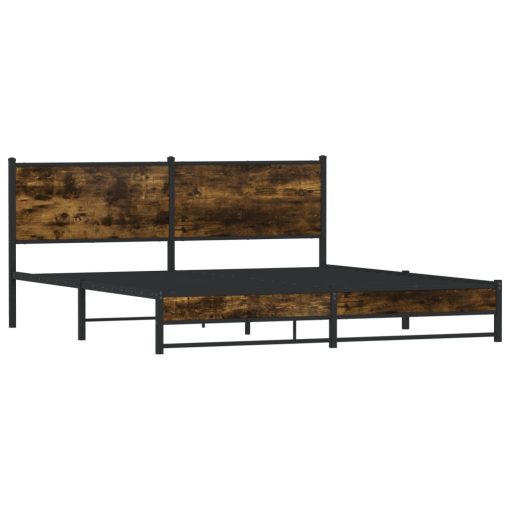 Giroletto Senza Materaso In Metallo Rovere Fumo 180x200 cm - Image 4