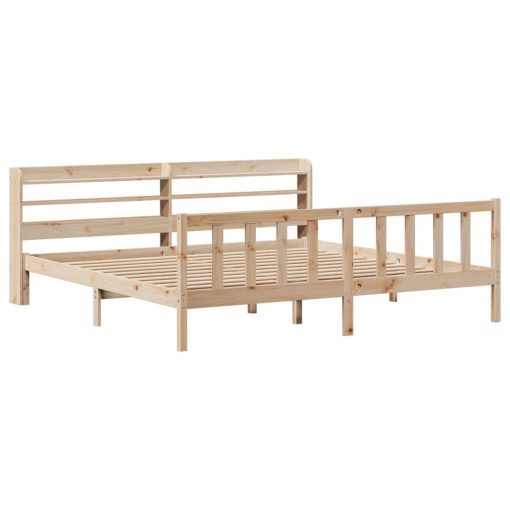 Letto Senza Materasso 200x200 Cm In Legno Massello Di Pino - Image 3