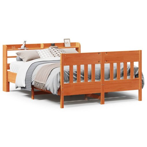 Letto Senza Materasso Marrone Cera 160x200 Cm In Legno Di Pino - Image 2