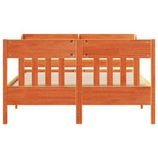 Letto Senza Materasso Marrone Cera 160x200 Cm In Legno Di Pino - Image 4