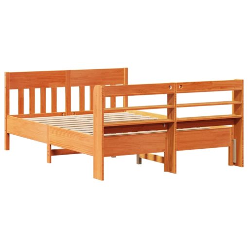 Letto Senza Materasso Marrone Cera 160x200 Cm In Legno Di Pino - Image 6