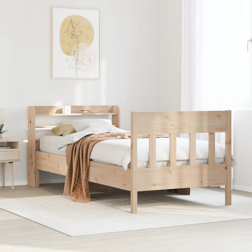 Letto Senza Materasso 75x190 Cm In Legno Massello Pino