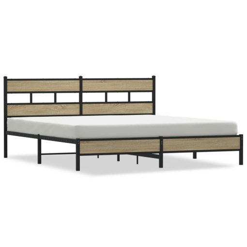 Giroletto Senza Materaso In Metallo Rovere Sonoma 180x200 cm - Image 2