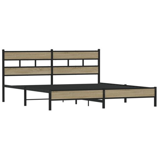 Giroletto Senza Materaso In Metallo Rovere Sonoma 180x200 cm - Image 3