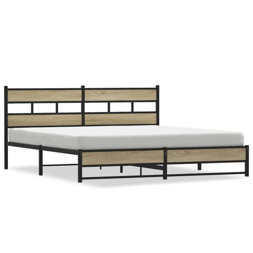 Giroletto Senza Materaso In Metallo Rovere Sonoma 180x200 cm - Image 2