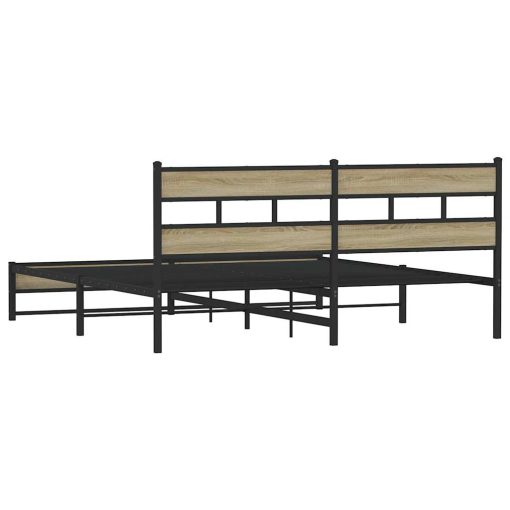 Giroletto Senza Materaso In Metallo Rovere Sonoma 180x200 cm - Image 6
