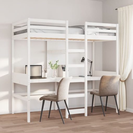 Giroletto Soppalco Senza Materasso Bianco 80x200cm Legno Pino