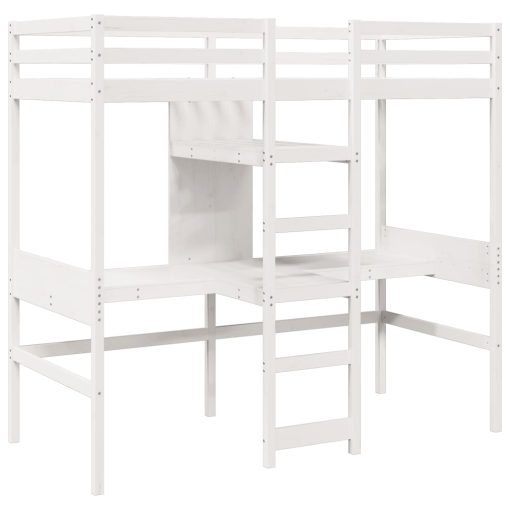 Giroletto Soppalco Senza Materasso Bianco 80x200cm Legno Pino - Image 3