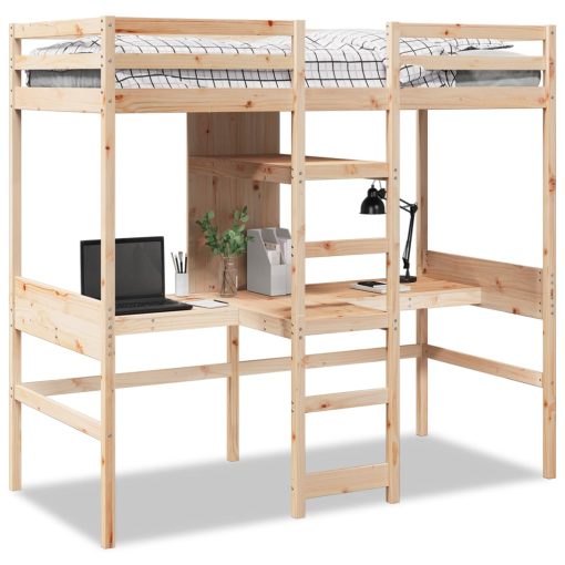 Giroletto Soppalco Senza Materasso 75x190cm Legno Massello Pino - Image 2