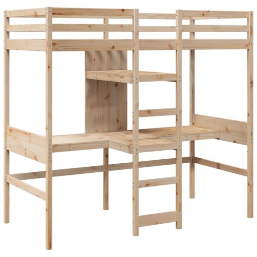 Giroletto Soppalco Senza Materasso 75x190cm Legno Massello Pino - Image 3