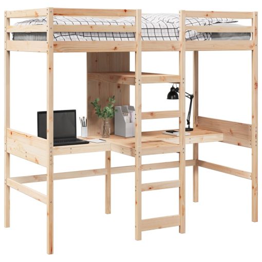 Giroletto Soppalco Senza Materasso 75x190cm Legno Massello Pino - Image 4