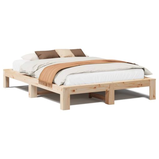 Letto Senza Materasso 140x200 Cm In Legno Massello Di Pino - Image 2