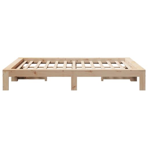 Letto Senza Materasso 140x200 Cm In Legno Massello Di Pino - Image 5