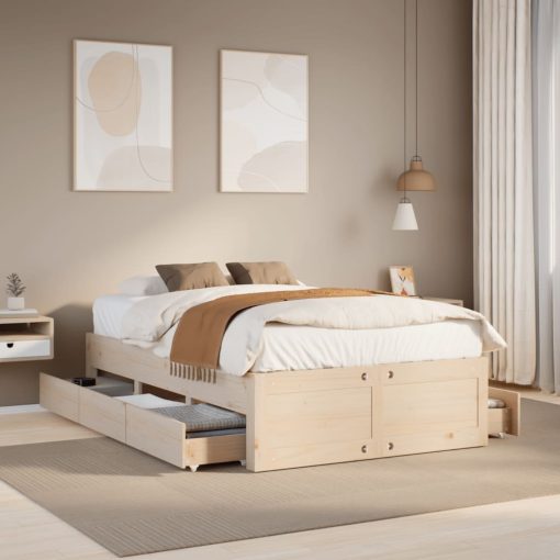 Giroletto Senza Materasso Con Cassetti 120x190 Cm Massello Pino