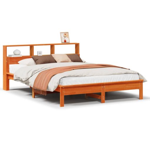 Letto Senza Materasso Marrone Cera 140x190 Cm In Legno Di Pino - Image 2