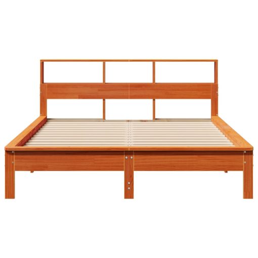 Letto Senza Materasso Marrone Cera 140x190 Cm In Legno Di Pino - Image 4