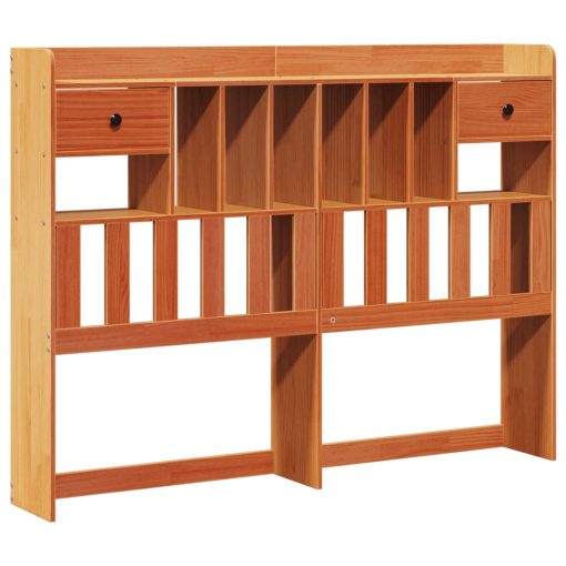 Letto Libreria Senza Materasso Marrone Cera 160x200 Cm In Pino - Image 6