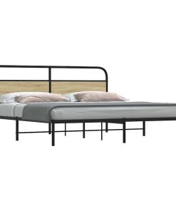 Giroletto Senza Materaso In Metallo Rovere Sonoma 180x200 cm