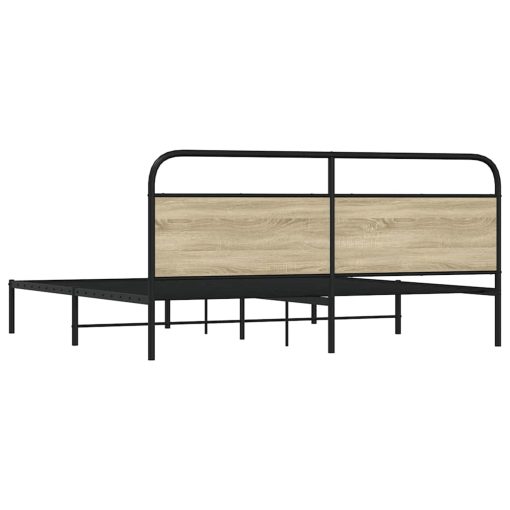 Giroletto Senza Materaso In Metallo Rovere Sonoma 180x200 cm - Image 6