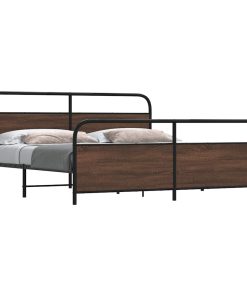 Giroletto Senza Materaso In Metallo Rovere Marrone 180x200 cm