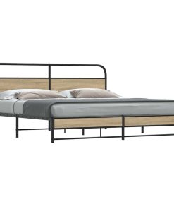 Giroletto Senza Materaso In Metallo Rovere Fumo 180x200 cm