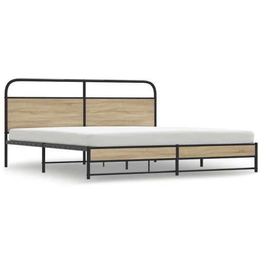 Giroletto Senza Materaso In Metallo Rovere Fumo 180x200 cm - Image 2