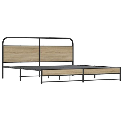 Giroletto Senza Materaso In Metallo Rovere Fumo 180x200 cm - Image 3