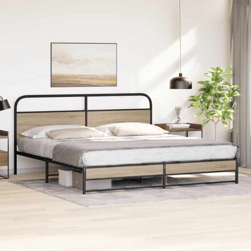 Giroletto Senza Materaso In Metallo Rovere Fumo 180x200 cm - Image 4