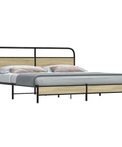 Giroletto Senza Materaso In Metallo Rovere Sonoma 180x200 cm