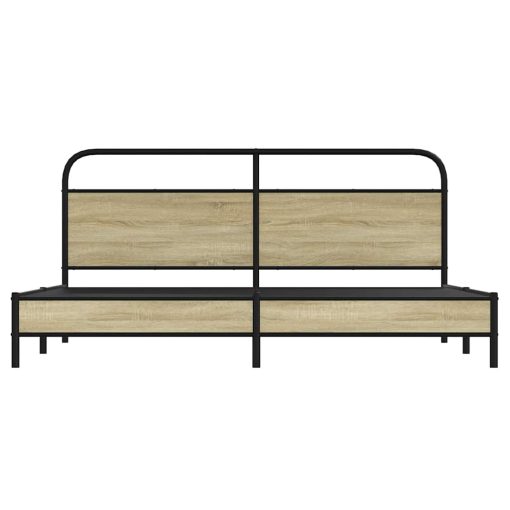 Giroletto Senza Materaso In Metallo Rovere Sonoma 180x200 cm - Image 5
