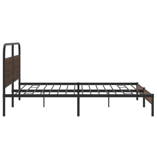 Giroletto Senza Materaso In Metallo Rovere Marrone 180x200 cm - Image 6