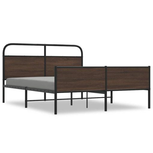Giroletto Senza Materaso In Metallo Rovere Marrone 160x200 cm - Image 2