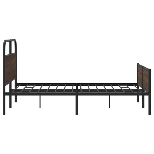 Giroletto Senza Materaso In Metallo Rovere Marrone 160x200 cm - Image 6