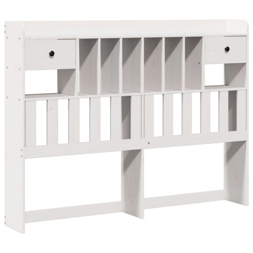 Letto Libreria Senza Materasso Bianco 140x200 Cm Legno Di Pino - Image 6
