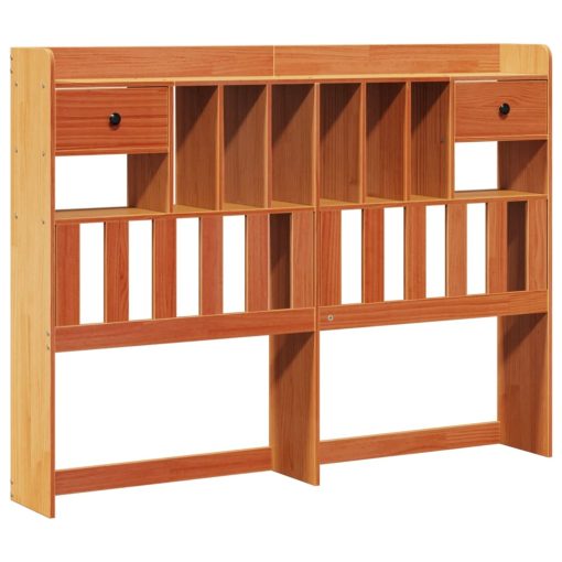 Letto Libreria Senza Materasso Marrone Cera 140x200 Cm In Pino - Image 6