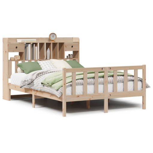 Letto Libreria Senza Materasso 150x200 Cm In Legno Di Pino - Image 2