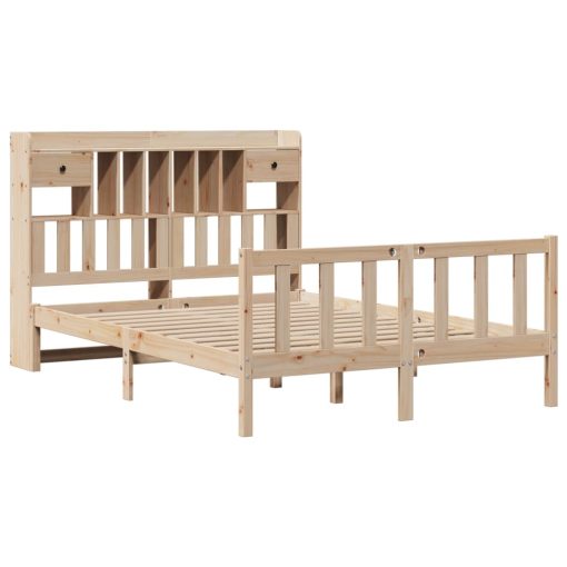 Letto Libreria Senza Materasso 150x200 Cm In Legno Di Pino - Image 3