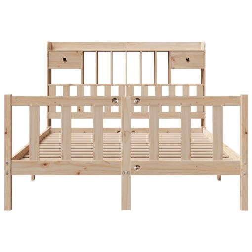 Letto Libreria Senza Materasso 150x200 Cm In Legno Di Pino - Image 4
