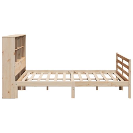 Letto Libreria Senza Materasso 200x200 Cm In Legno Di Pino - Image 5