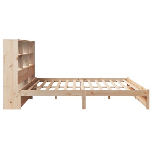 Letto Libreria Senza Materasso 200x200 Cm In Legno Di Pino - Image 5