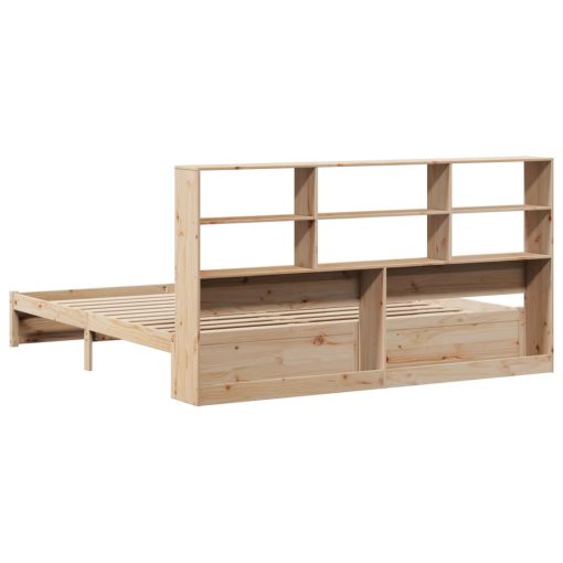 Letto Libreria Senza Materasso 200x200 Cm In Legno Di Pino - Image 6