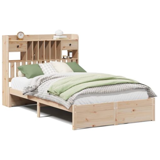 Letto Libreria Senza Materasso 135x190 Cm In Legno Di Pino - Image 2