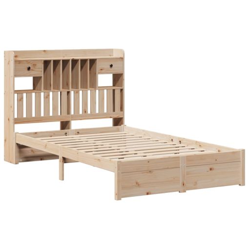 Letto Libreria Senza Materasso 135x190 Cm In Legno Di Pino - Image 3