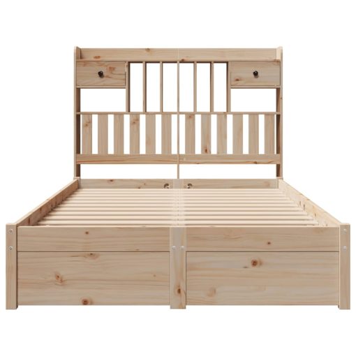 Letto Libreria Senza Materasso 135x190 Cm In Legno Di Pino - Image 4