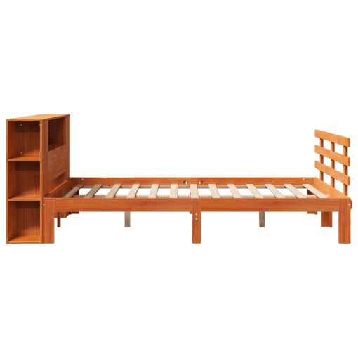 Letto Libreria Senza Materasso Marrone Cera 150x200 Cm In Pino - Image 5