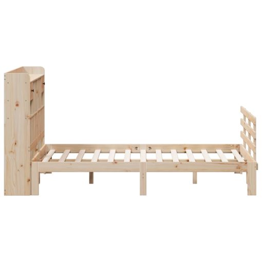 Letto Libreria Senza Materasso 140x190 Cm In Legno Di Pino - Image 5
