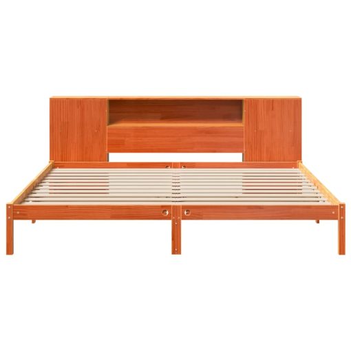 Letto Libreria Senza Materasso Marrone Cera 180x200 Cm In Pino - Image 4